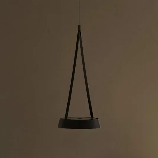 LED závěsné světlo Mahina, černé, Ø 17 cm, kov, CCT Časově Omezené
