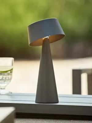 Cenový Hit LED stolní lampa Solino, grafitová, solární/USB, 26 cm IP44