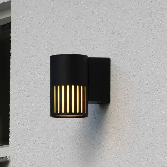 Venkovní nástěnné svítidlo Pistoia, černé, výška 17 cm, kov, IP54 Sezónní Sleva
