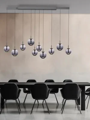 Závěsné světlo PURE E-Infinity šedé/kouřově šedé, 198 cm, 10 žárovek Nakupujte Hned