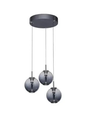 Závěsné světlo PURE E-Infinity, šedá/kouřově šedá, Ø 50 cm, CCT Nová Kolekce