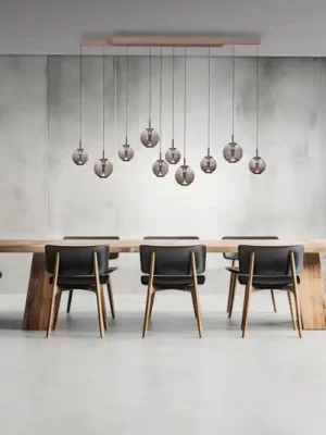 Vrácení Zdarma LED závěsné světlo PURE E-Infinity, bronzová/jantarová, 198 cm, 10 žárovek