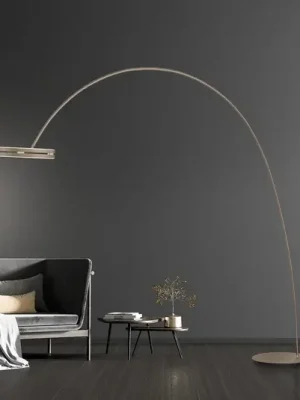 Víkendová Akce LED stojací lampa PURE Loop-Bow, bronzová, dosah 290 cm
