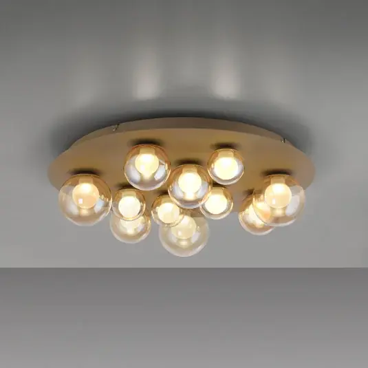 Tovární Cena LED stropní svítidlo PURE Popup, bronzová/jantarová, Ø 60 cm, CCT, 11 žárovek