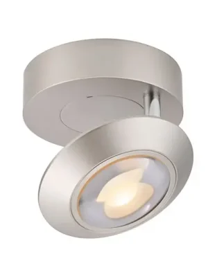 LED stropní svítidlo PURE Oculis, stříbrná barva, Ø 15 cm, železo/sklo Nejprodávanější