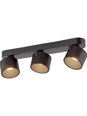 Nakupujte Hned LED stropní bodové osvětlení PURE Cup, černé, délka 56 cm, kovové, 3žárovkové
