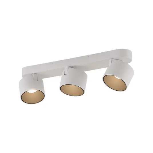 Autentický LED stropní bodové osvětlení PURE Cup, bílé, délka 56 cm, kov, 3ramenné