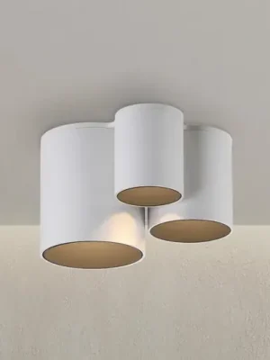 Aktuální LED stropní svítidlo do koupelny PURE Point, bílé, 18 cm, 3 žárovky, IP44