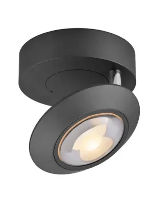 Objednat Nyní LED stropní svítidlo PURE Oculis, černé, Ø 15 cm, železo/sklo