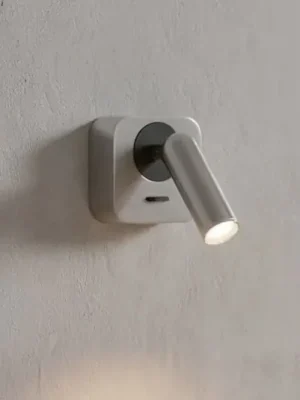 Ideal Lux LED nástěnné bodové svítidlo Bean, niklové, šířka 7 cm Poslední Šance