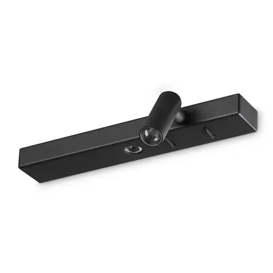 Ideal Lux LED nástěnné světlo Bonne Nuit 2, černé, šířka 22 cm Koupit Online