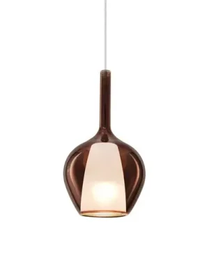 Zlevněný Ideal Lux závěsné světlo Kalique 1, měděná, Ø 18 cm