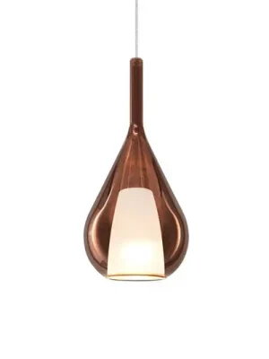 Zlevněný Ideal Lux závěsné světlo Kalique 3, měděná, Ø 18 cm