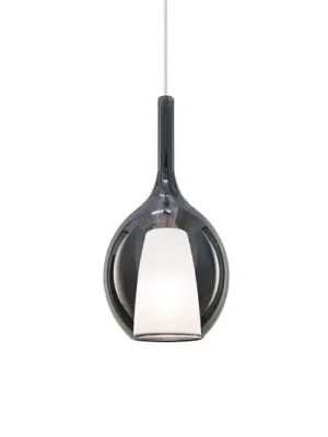 Ideal Lux závěsné světlo Kalique 2, kouřově šedé, Ø 18 cm Výprodej