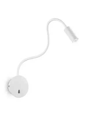 Ověřený Ideal Lux LED nástěnné světlo Focus 2, bílé, 55 cm, flexibilní rameno