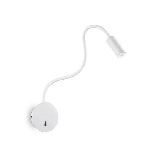 Ověřený Ideal Lux LED nástěnné světlo Focus 2, bílé, 55 cm, flexibilní rameno
