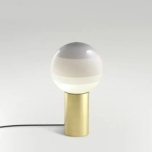 Stolní lampa MARSET Dipping Light S, bílá/mosazná Rychlé Dodání