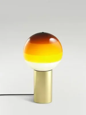 Stolní lampa MARSET Dipping Light S, jantarová/mosazná Poslední Šance