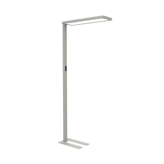 LED stojací lampa do kanceláře MAULsenja, stříbrná, senzor, 196 cm Poslední Šance