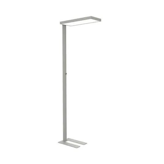 Vysoce Kvalitní LED stojací lampa do kanceláře MAULjura, stříbrná, hliník, 196,5 cm