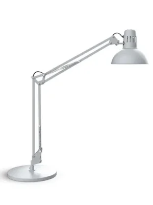 Ověřený LED stolní lampa MAULstudy, stříbrná, 49 cm, E27