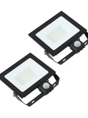 Akční Cena Prios LED venkovní bodové osvětlení Maikel, 50 W, kov, senzor, sada 2 ks