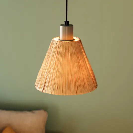 Cenový Hit OSRAM závěsné světlo Decor Raffia, 1-žárovkové, rafia, přírodní barva
