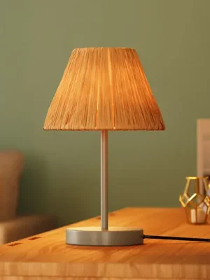 Aktuální Stolní lampa OSRAM Decor Raffia, 1 žárovka, rafia, přírodní barva, E27