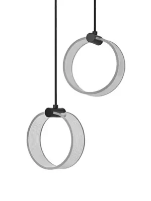 Oblíbený OSRAM LED závěsné světlo Decor Circle, 2-bodové, CCT, černé