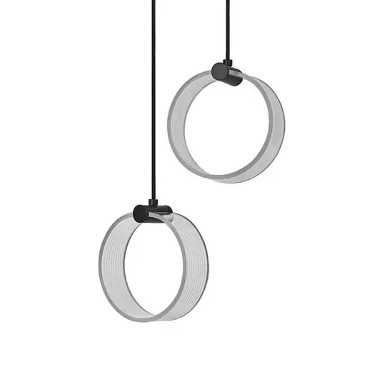 Oblíbený OSRAM LED závěsné světlo Decor Circle, 2-bodové, CCT, černé