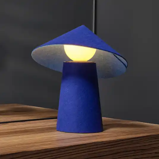 OSRAM LED stolní lampa na baterie Decor Flip, modrá, plsť, stmívač Akční Cena