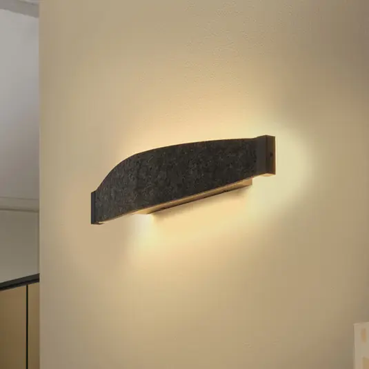Dokud Zásoby Vydrží OSRAM LED nástěnné světlo Decor Flat Felt, šedá, plsť, 3 000 K