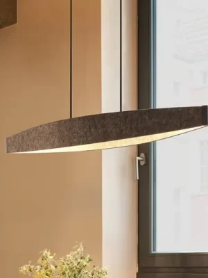 Cenově Výhodný OSRAM LED závěsné světlo Decor Flat Felt, šedá, plsť, 3 000 K