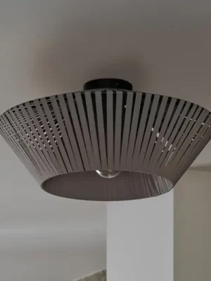 Zlevněný Stropní světlo OSRAM Decor pásky šedé, Ø 40,5 cm, textil, E27