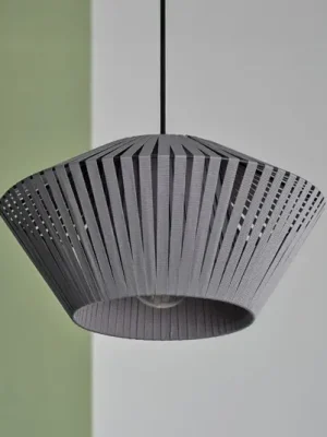 Speciální Cena Závěsné světlo OSRAM Decor Pásek Ø 30,5 cm, šedá, textil, E27