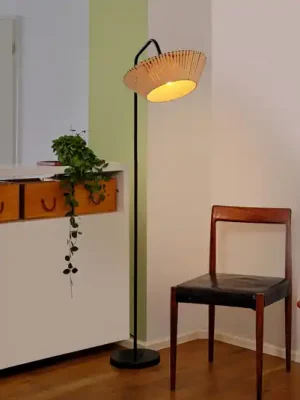 Nová Kolekce Stojací lampa OSRAM Decor Pásek, béžová, textil, E14