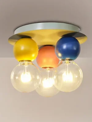 Stropní světlo OSRAM Decor Bubble, 3ramenné, ocel, barevné, E27 Autentický