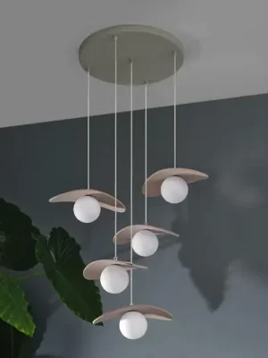 Závěsné světlo OSRAM Decor Pearl, 5 žárovek, béžové, plsť, G9 Nejlepší Volba