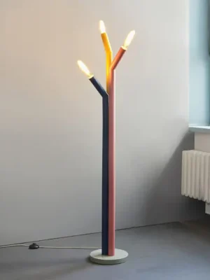 Sleva Stojací lampa OSRAM Decor Straw, 3 žárovky, barevná, ocel, E27