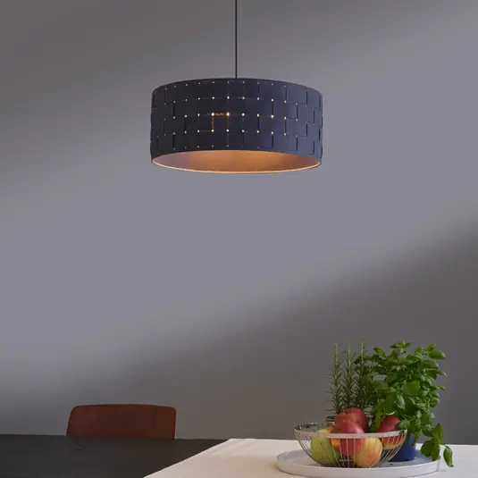Odeslání Ihned Závěsné světlo OSRAM Decor Felt Weaving, Ø 48 cm, šedá, plsť E27