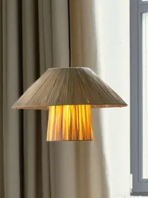 Závěsné světlo OSRAM Decor Bamboo Paper Hat Ø 40 cm, bambus, E27 Zlevněný