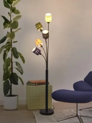 OSRAM stojací lampa Decor Felt Weaving Cans, barevná, 5-ramenná, E14 Nízká Cena