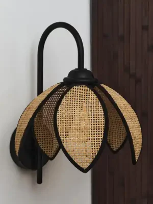 OSRAM nástěnné světlo Decor Rattan Lotus, béžové/černé, E27 Poslední Šance