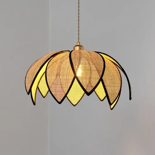 Nakupujte Hned Závěsné světlo OSRAM Decor Rattan Lotus, Ø 48 cm, béžová, E27