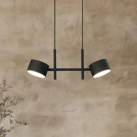 OSRAM LED závěsné světlo Decor Kyoto, 2-ramenné, černé, stmívatelné Novinka