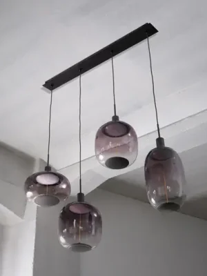 Speciální Cena Závěsné světlo OSRAM Decor Needle Linear, šedá, ocel, 4 žárovky E27