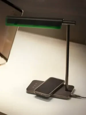Značkový OSRAM LED stolní lampa Office Line Desk Roof černá, CCT, stmívatelné