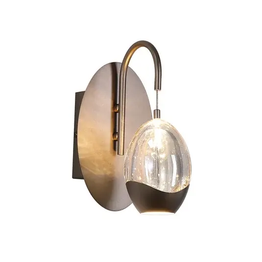 LED nástěnné světlo Seeds, krémová barva, šířka 11 cm, sklo/kov Omezená Nabídka