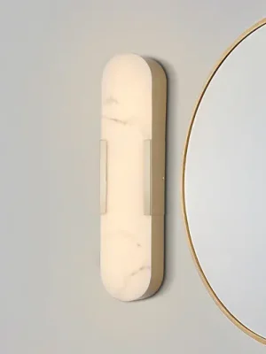 LED koupelnové světlo nástěnné Opaline, výška 50 cm, zlatá barva, kov/pryskyřice Nejlepší Volba