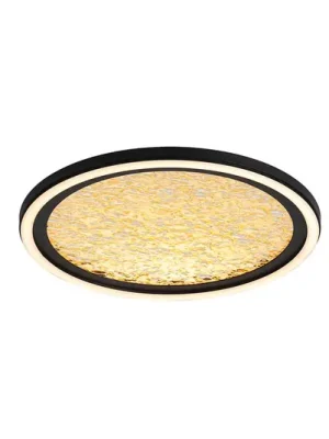 Nakupujte Hned LED stropní svítidlo Luna, Ø 30 cm, černá/zlatá, kov